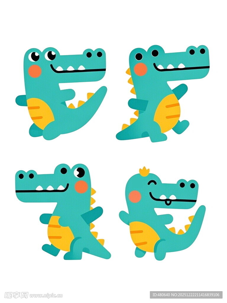 可爱卡通小鳄鱼动态组图