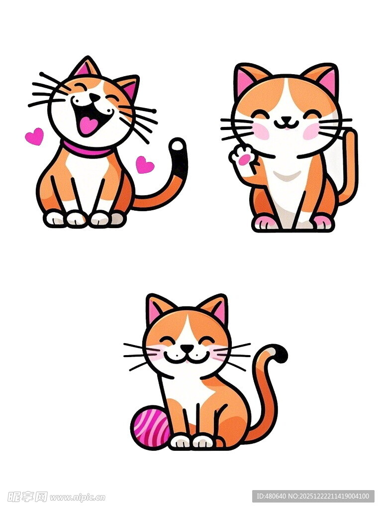 可爱猫咪趣味表情与动作