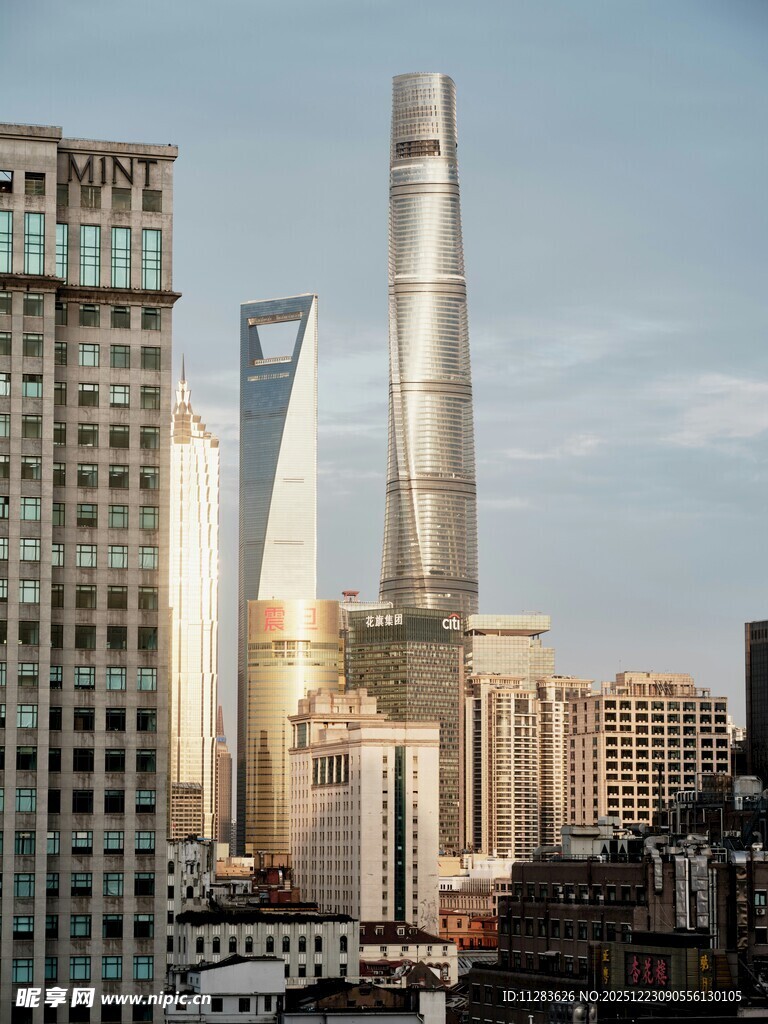 上海城市天际线高楼景观