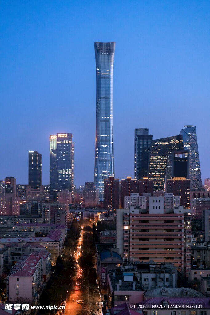 北京城市天际线风光