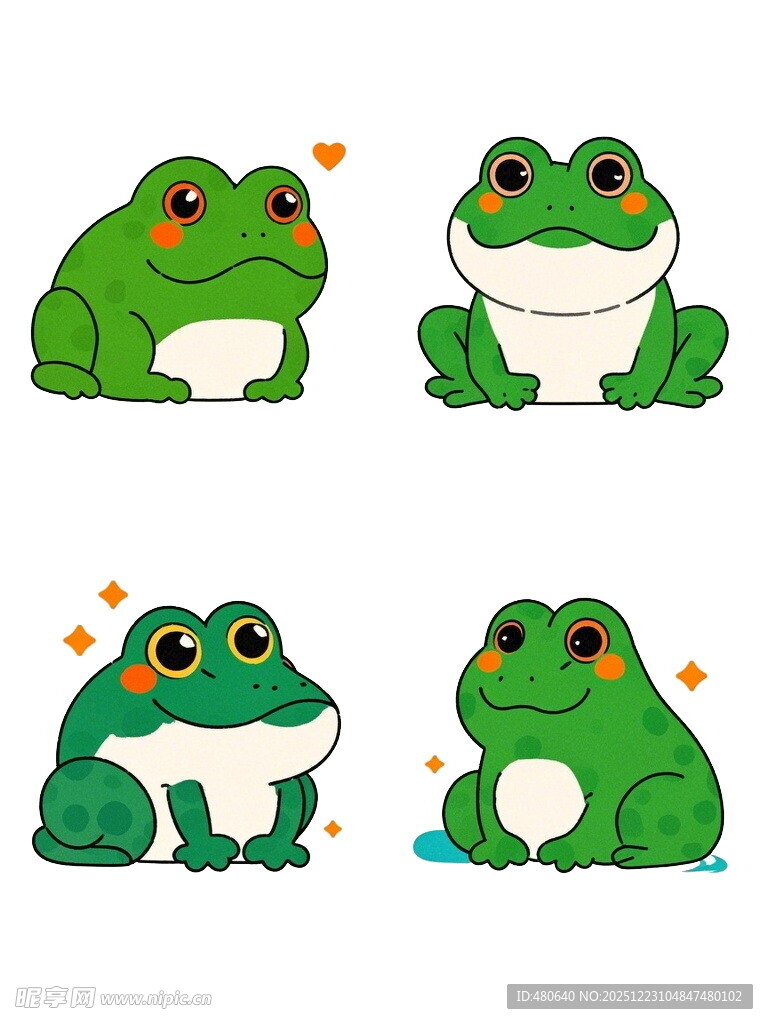 可爱青蛙表情包集合