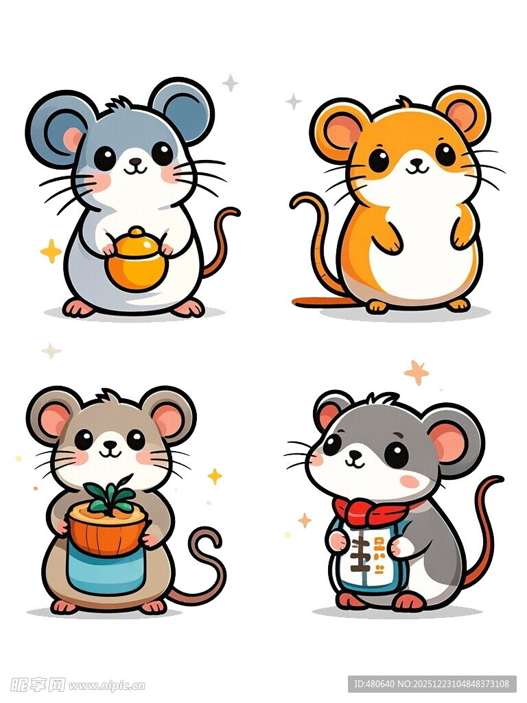 可爱小老鼠卡通形象集合