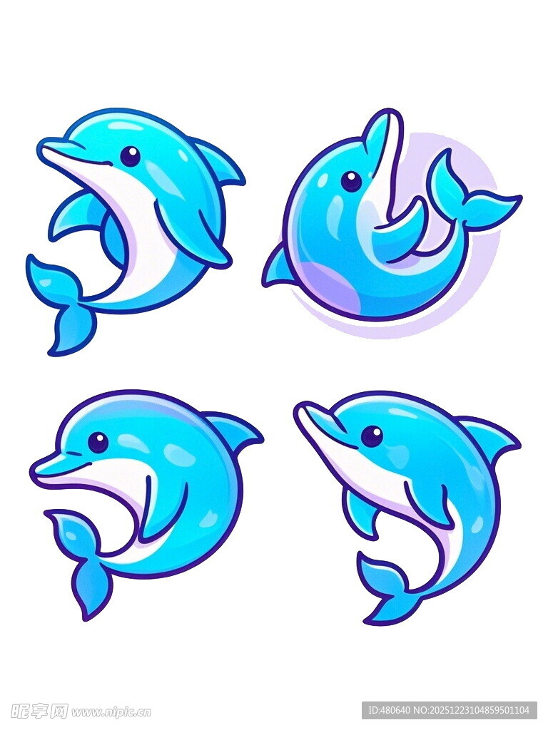 可爱海豚图案设计