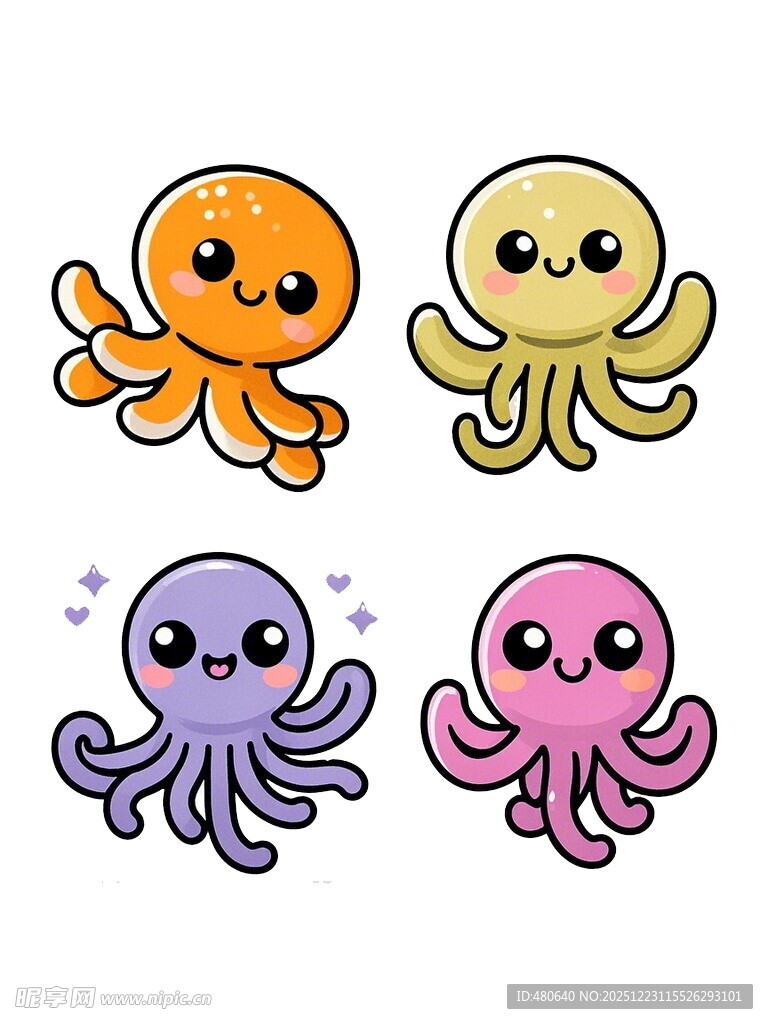 可爱卡通小章鱼集合