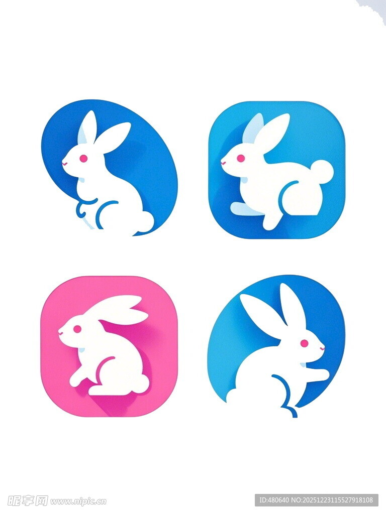 兔子图标设计集合