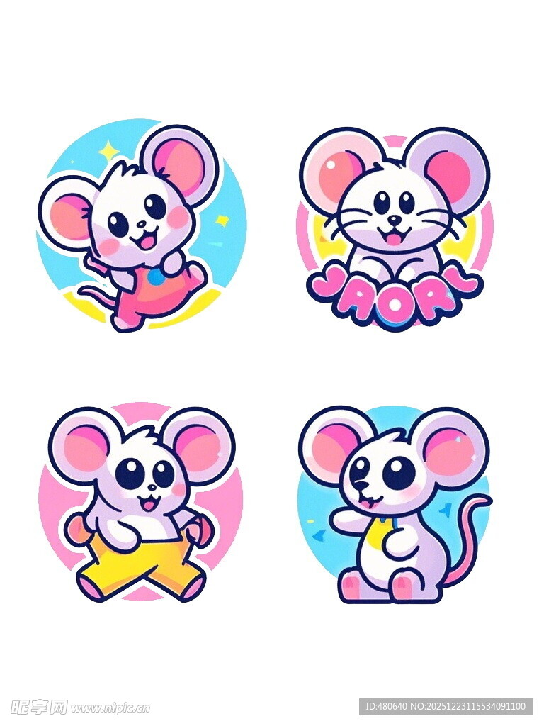 可爱卡通小老鼠图案集合