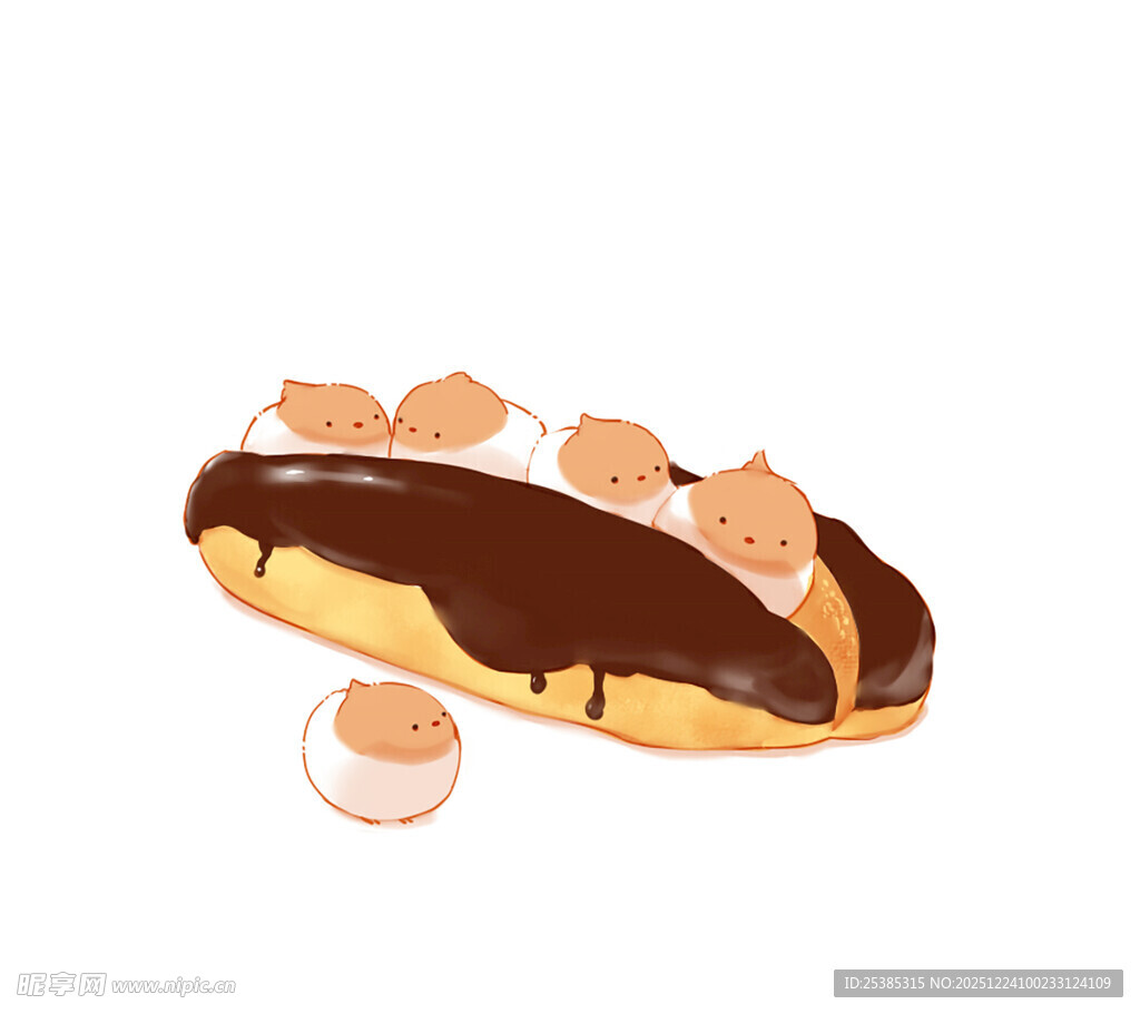 巧克力淋面美味泡芙