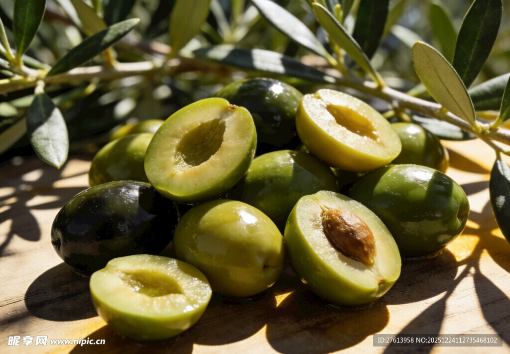 橄榄果实特写