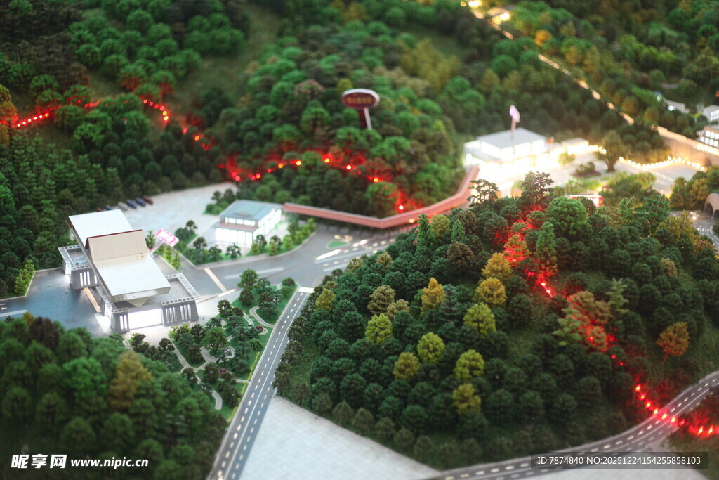 园林景观模型夜景展示