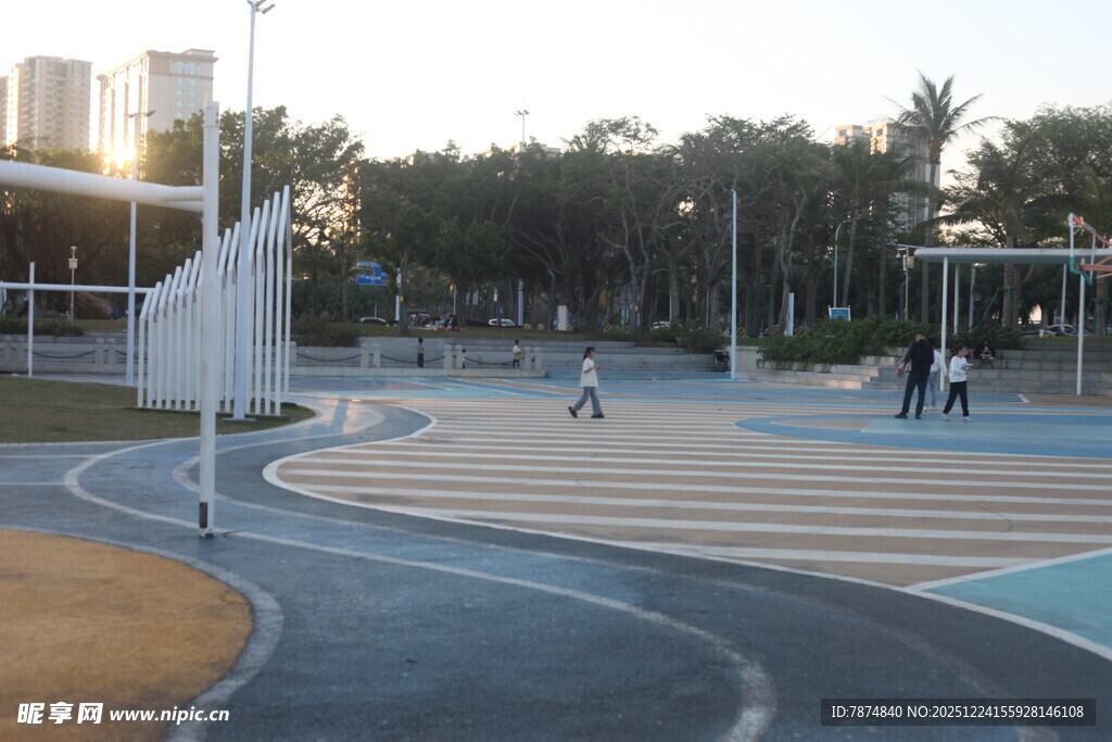 城市公园中的休闲运动场地