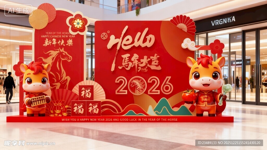 元旦春节新年美陈舞台装饰