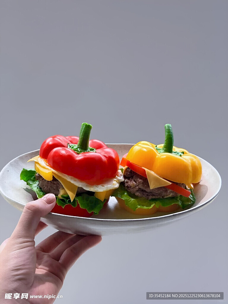 彩椒汉堡