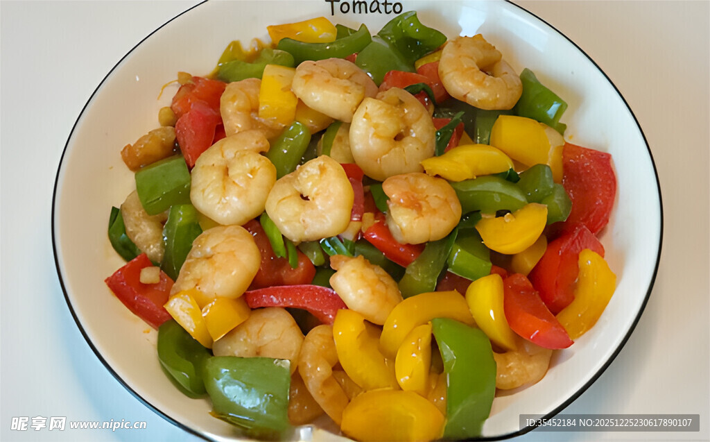 彩椒炒虾仁