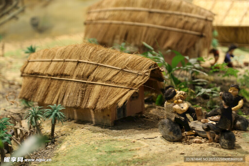 古代村落场景微缩模型