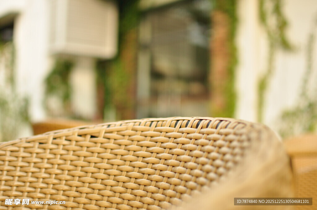 编织纹理的精美座椅细节