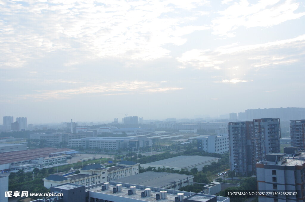 城市远景俯瞰景观