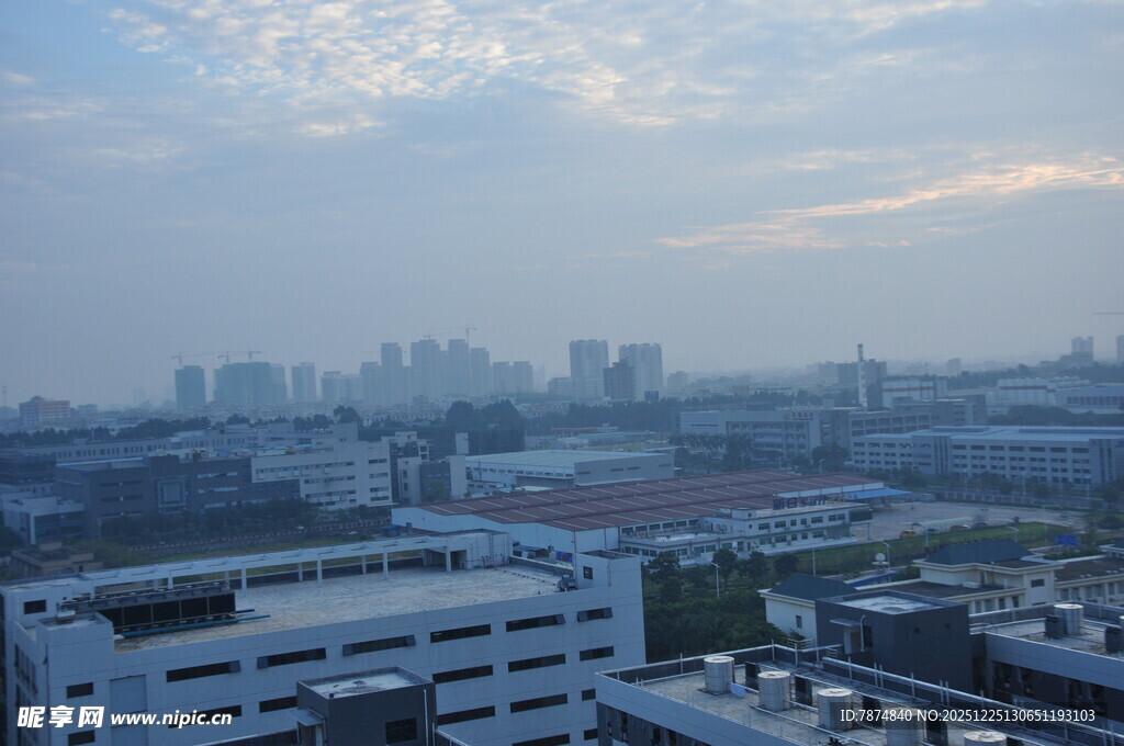 城市天际线全景图