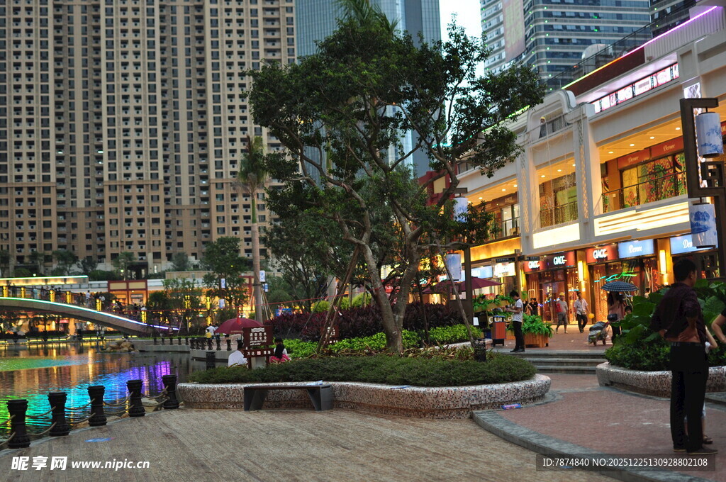 城市繁华街区景观