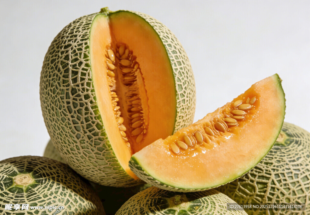 香甜哈密瓜堆叠展示