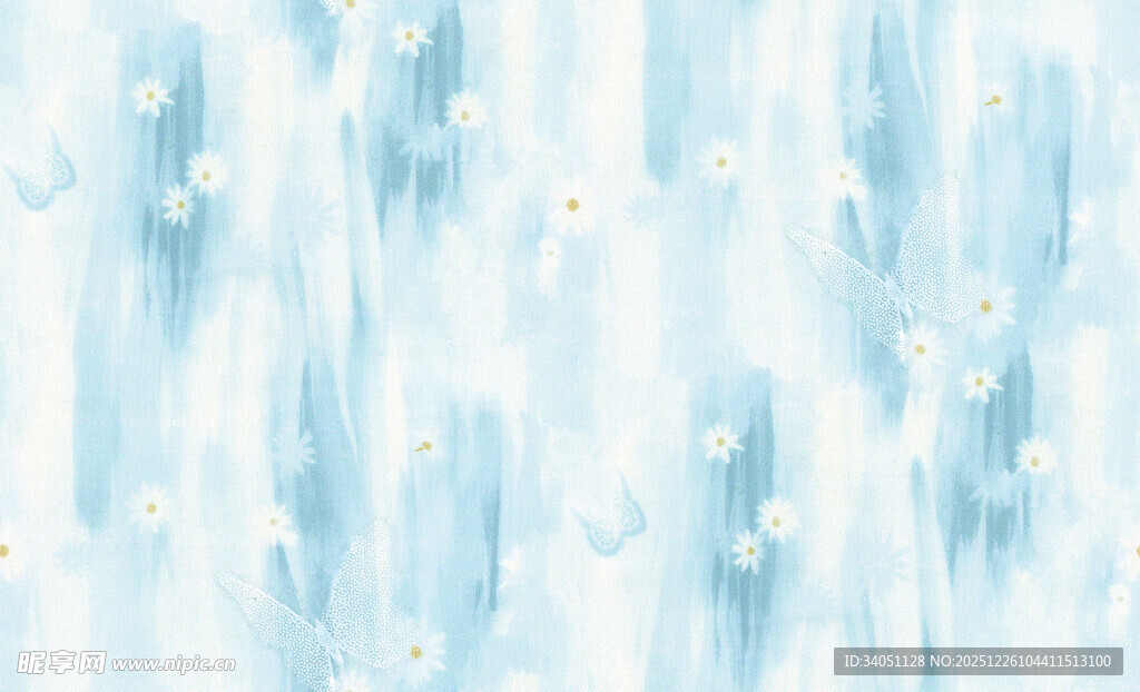 淡蓝色水彩纹理背景图案