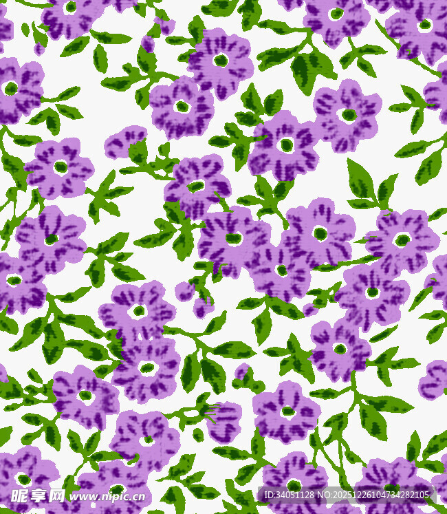 紫色花卉图案背景图