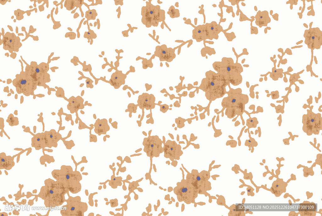 复古花卉图案背景纹理