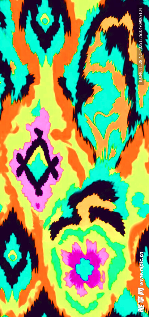 多彩几何抽象图案纹理