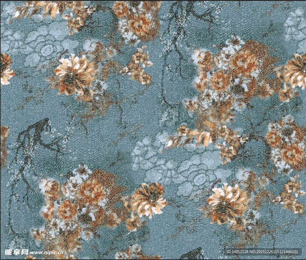 复古花卉纹理图案