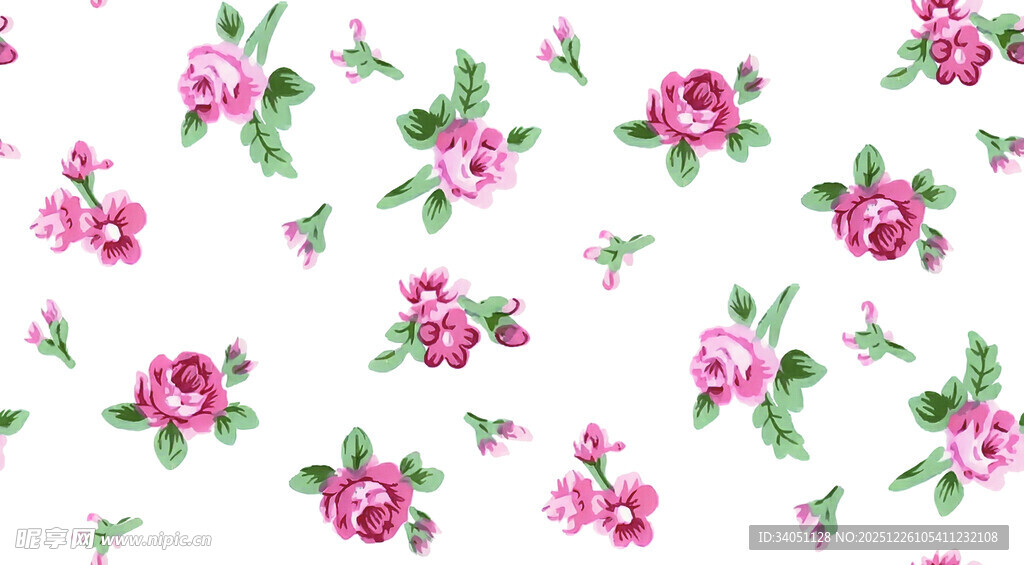 粉色花卉图案背景