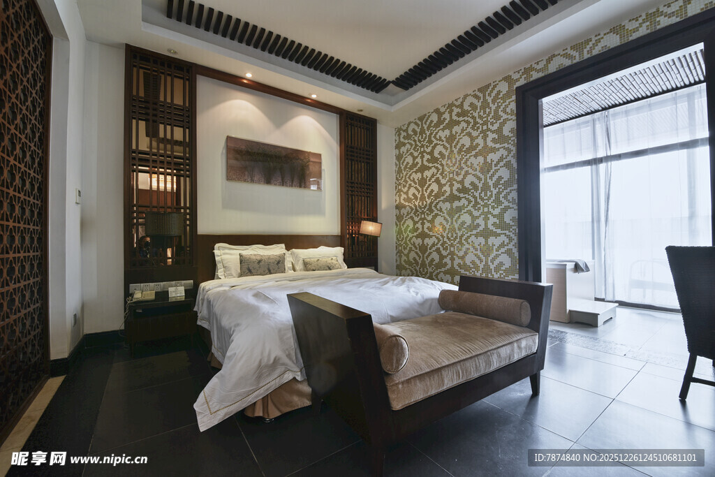 中式风格雅致卧室空间