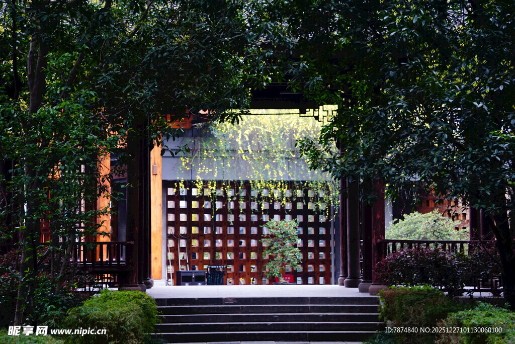 中式庭院景观雅致一角