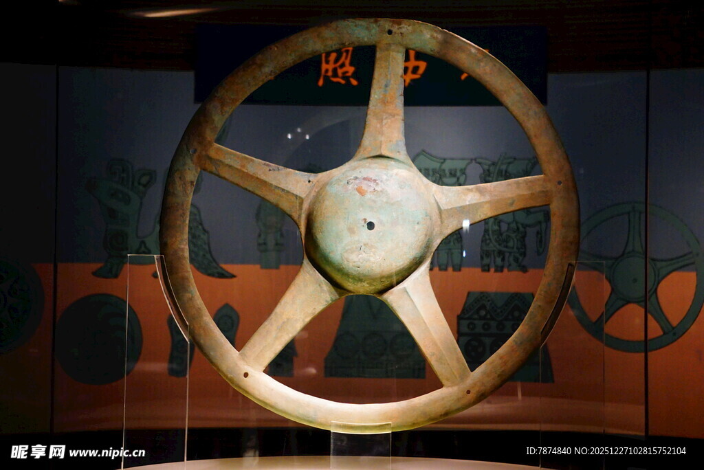 复古木质汽车方向盘展示