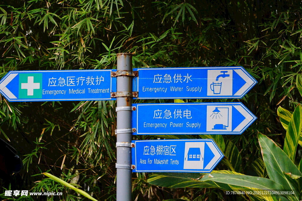 景区方向指示牌指引路线