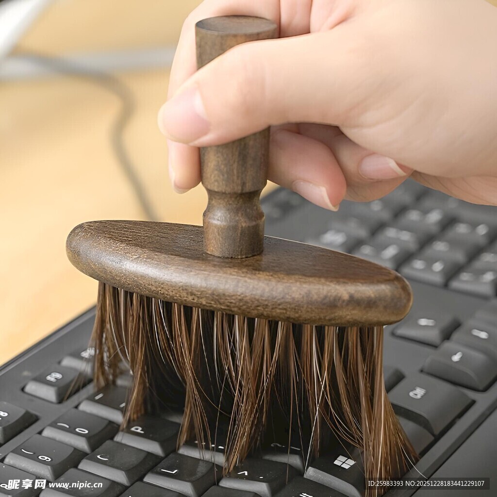 刷子清洁键盘