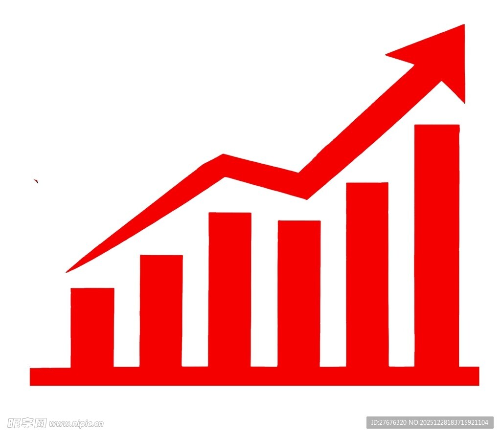 股票箭头柱状图矢量设计