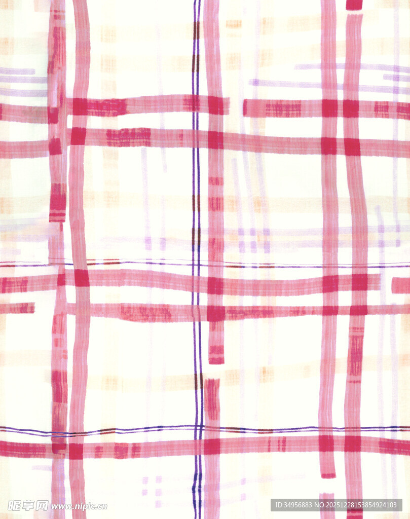 红白格子布料纹理图案