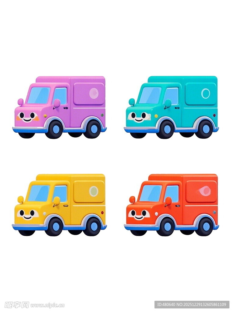 多彩卡通小货车玩具