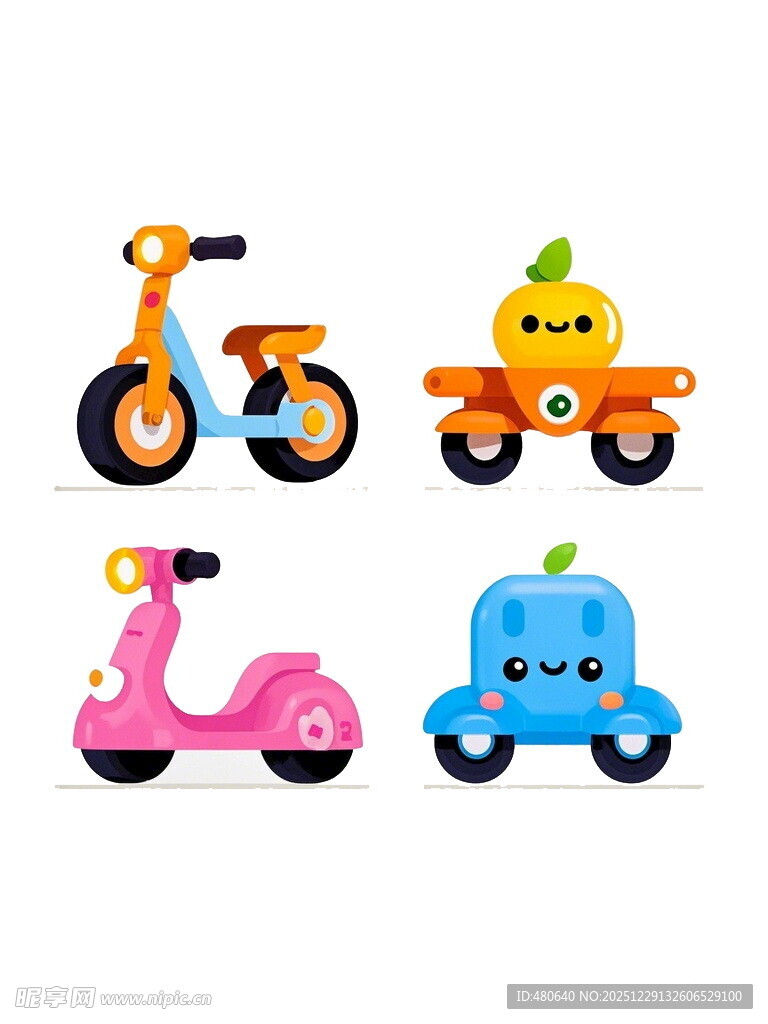 可爱卡通儿童玩具车集合