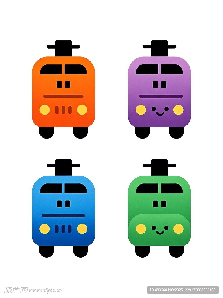 多彩卡通小火车