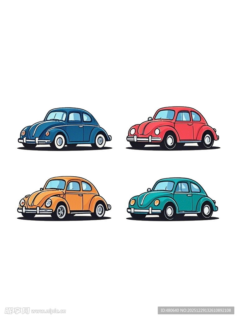 多彩复古小汽车集合