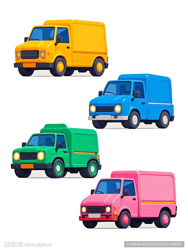 多彩卡通货车集合