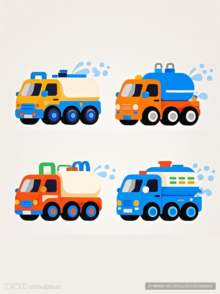多彩卡通工程车集合