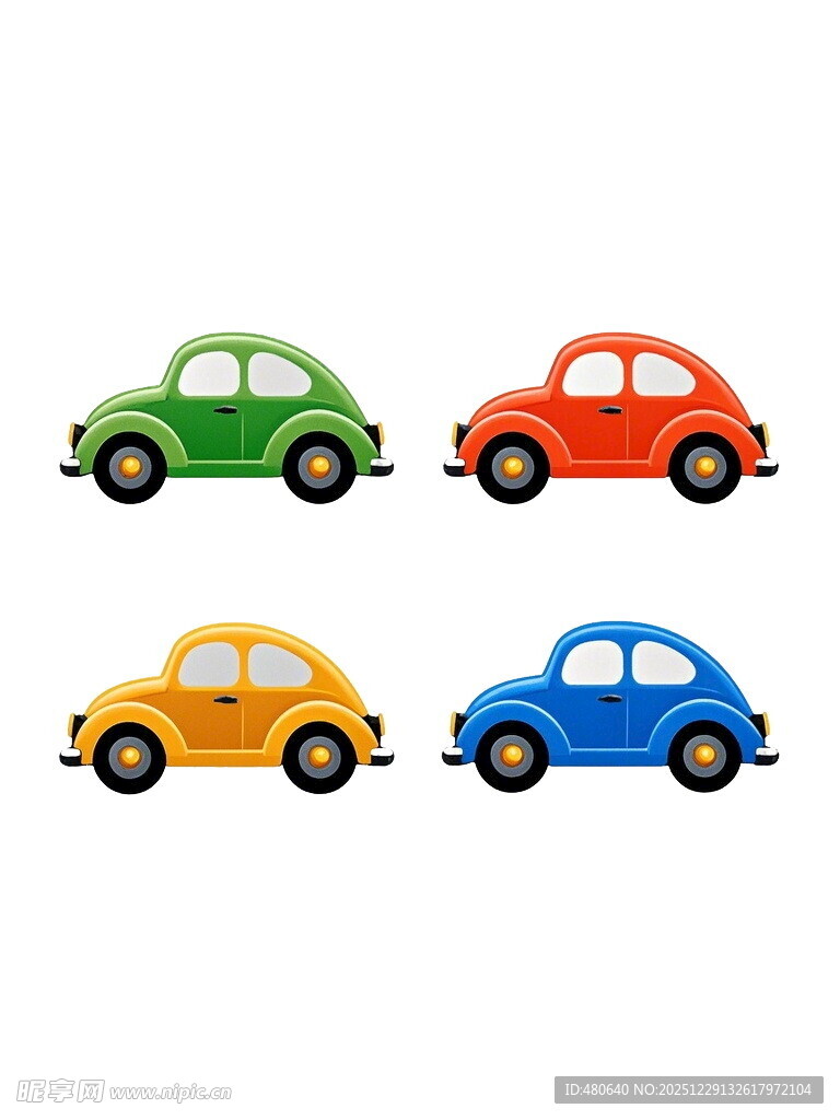 多彩卡通小汽车