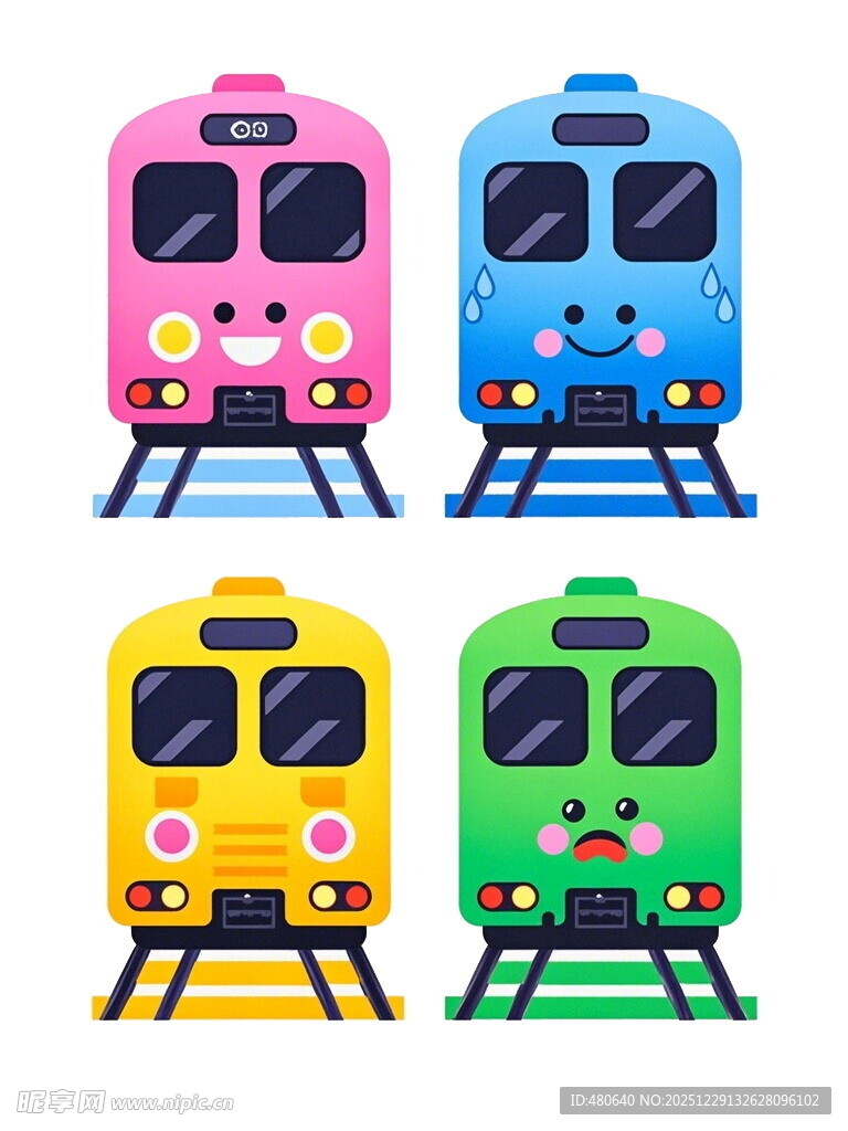 可爱多彩卡通火车头