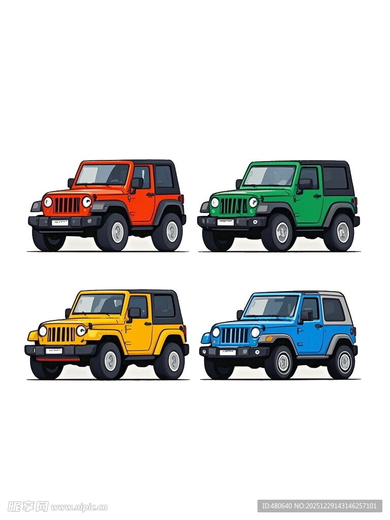 多彩复古吉普车展示