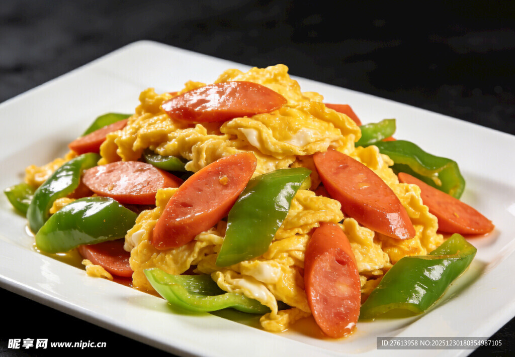 青椒火腿炒鸡蛋