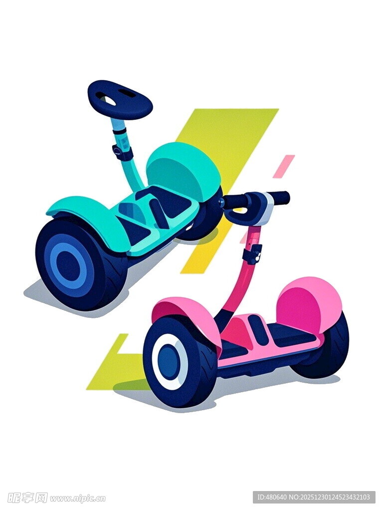 多彩平衡车展示