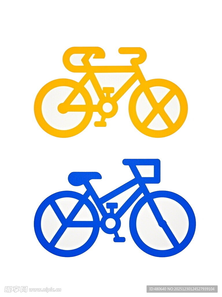 双色自行车图标