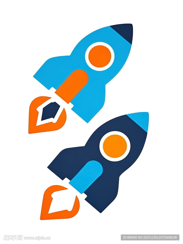 双火箭图标设计