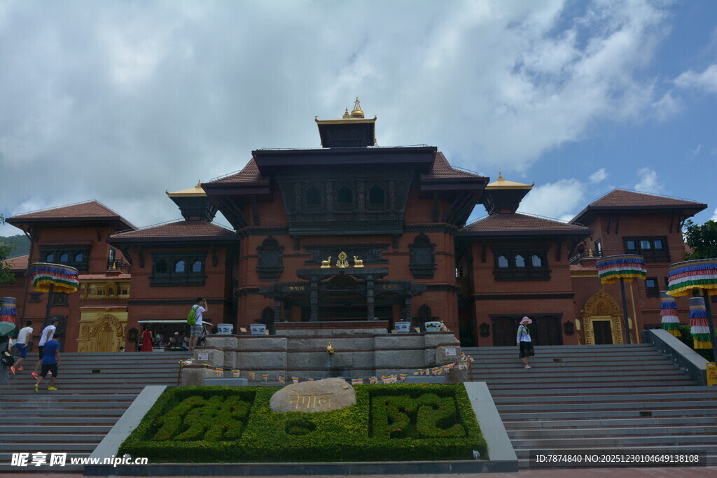 尼泊尔古老寺庙建筑